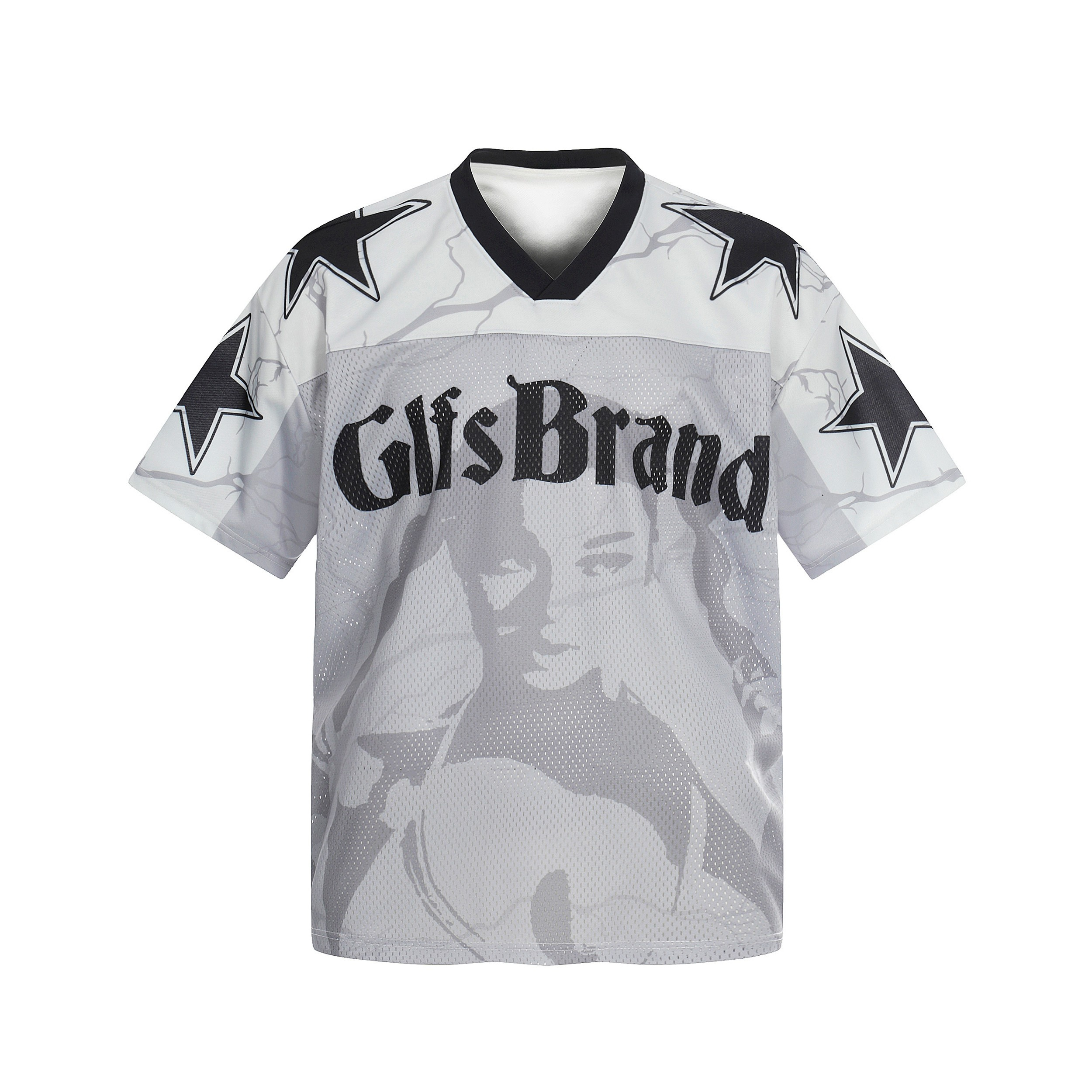 3-6-5.shop Portrait Graphic Mesh Jersey