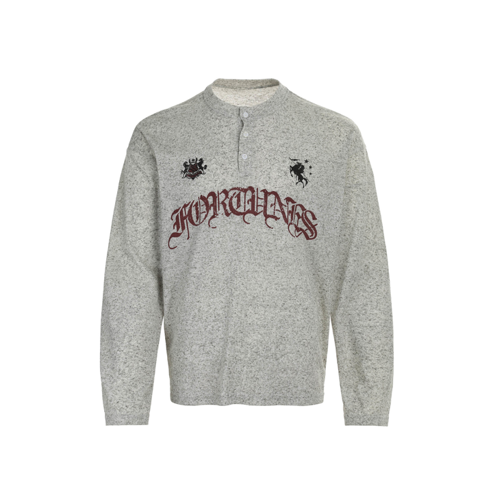 3-6-5.shop Heraldic Henley Long Sleeve