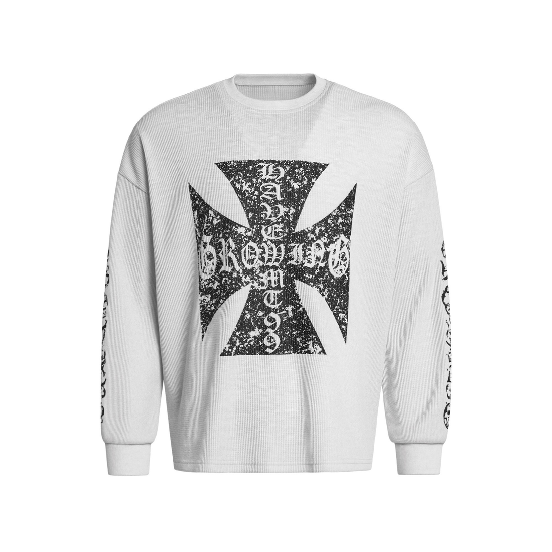 3-6-5.shop Gothic Cross Knit Sweatshirt