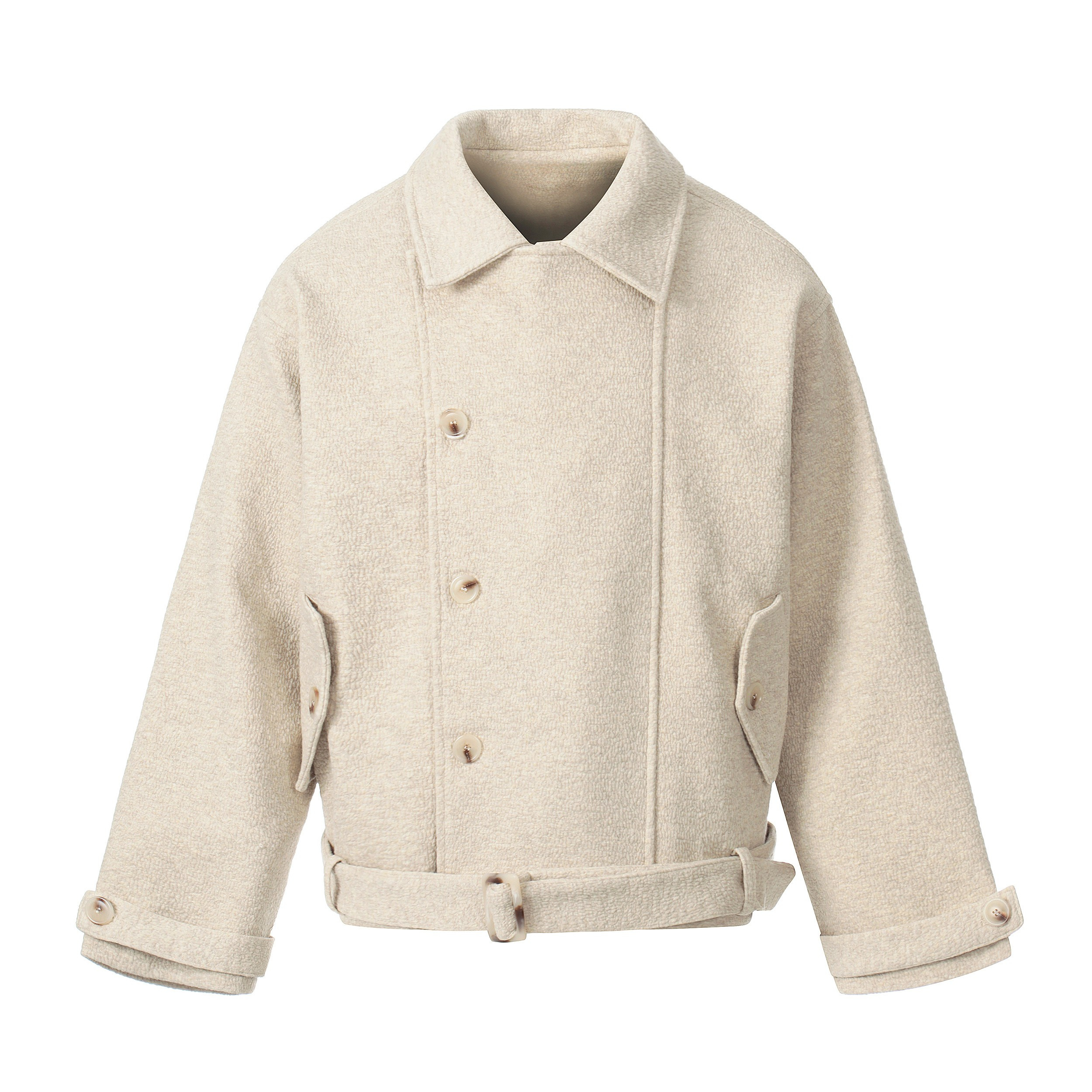 3-6-5.shop Belted Cropped Jacket