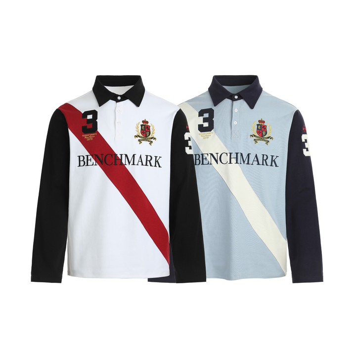 3-6-5.shop Heritage Stripe Long Sleeve Polo