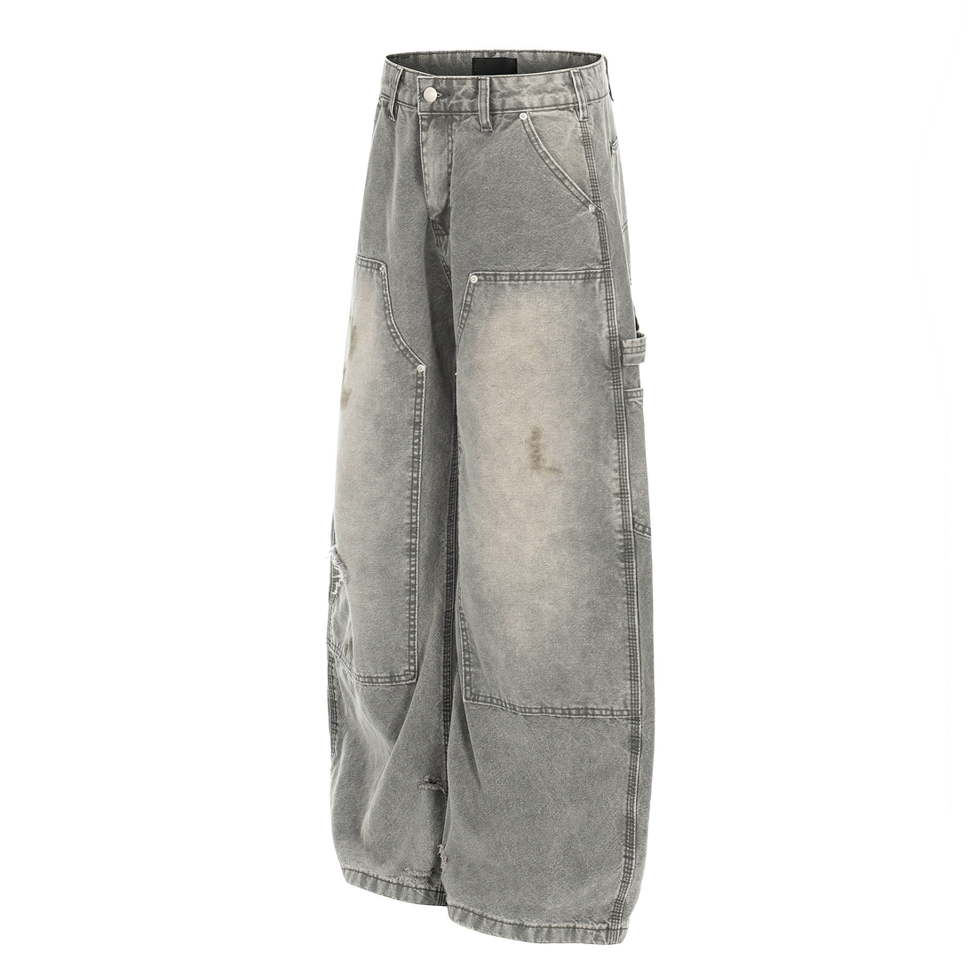 3-6-5.shop Washed Utility Distressed Denim Jeans