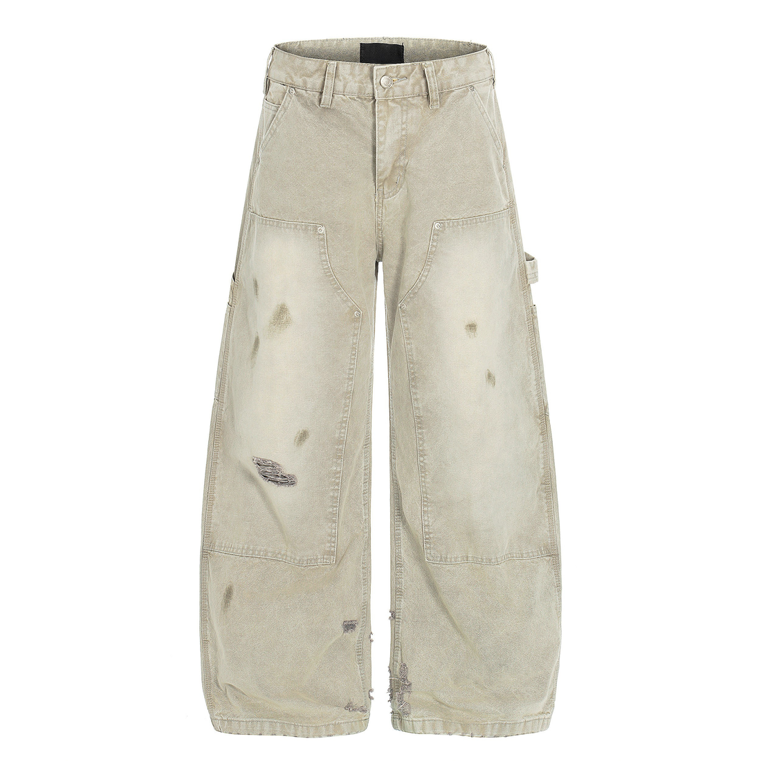 3-6-5.shop Washed Utility Distressed Denim Jeans