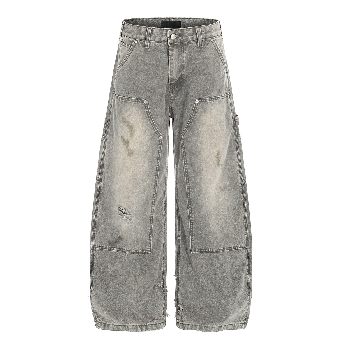 3-6-5.shop Washed Utility Distressed Denim Jeans
