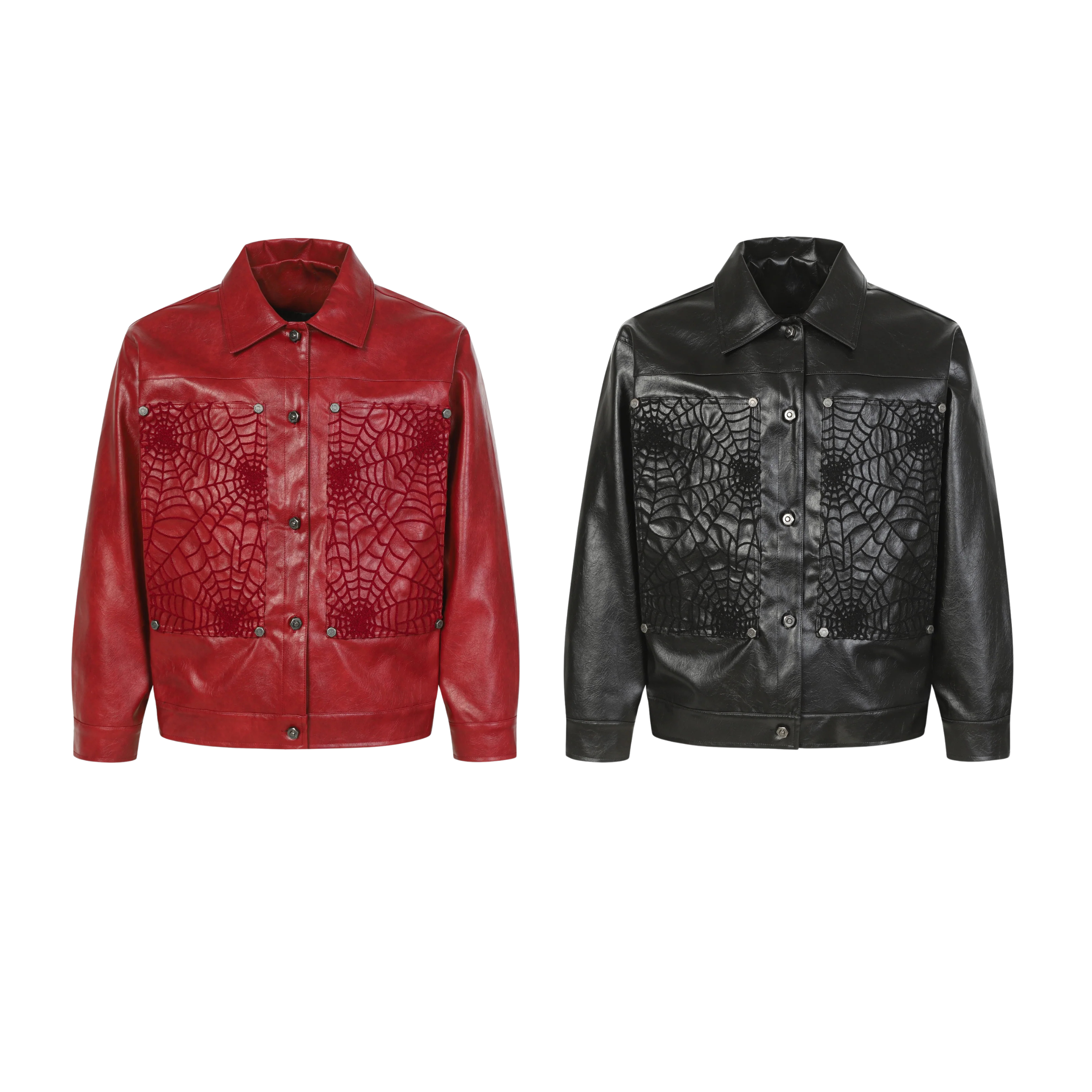 3-6-5.shop Web Embossed PU Jacket