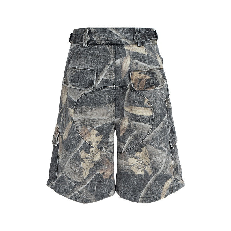 3-6-5.shop Camo Blade-Cut Cargo Shorts