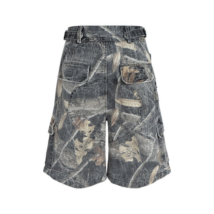 3-6-5.shop Camo Blade-Cut Cargo Shorts