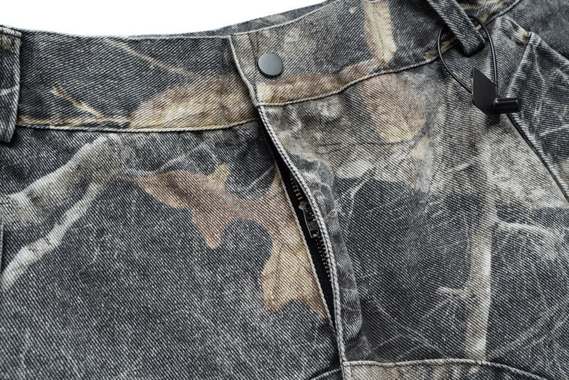 3-6-5.shop Camo Blade-Cut Cargo Shorts