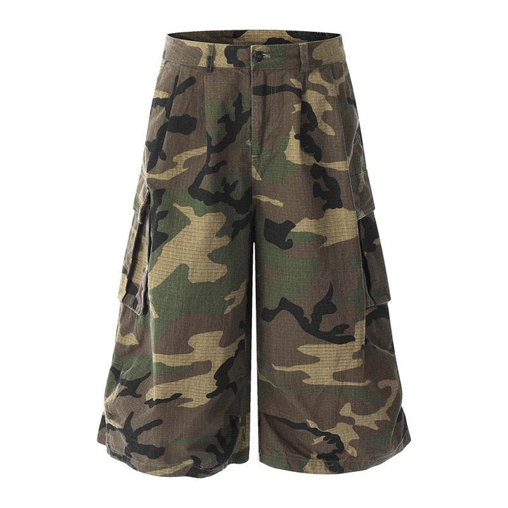3-6-5.shop Camo Wide Cargo Shorts