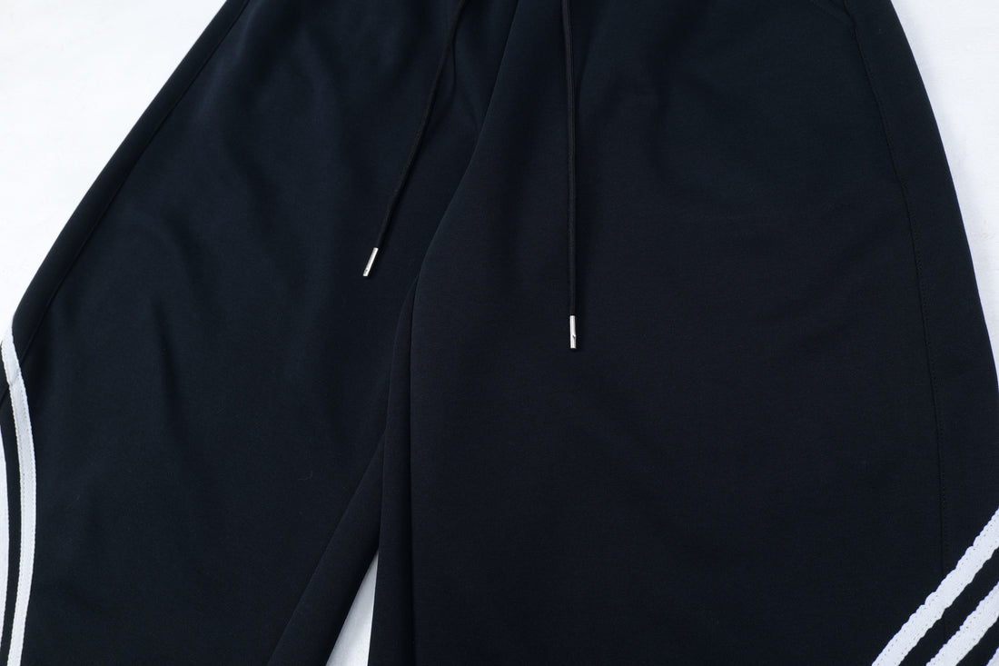 3-6-5.shop Curved Stripe Wide-Leg Track Pants