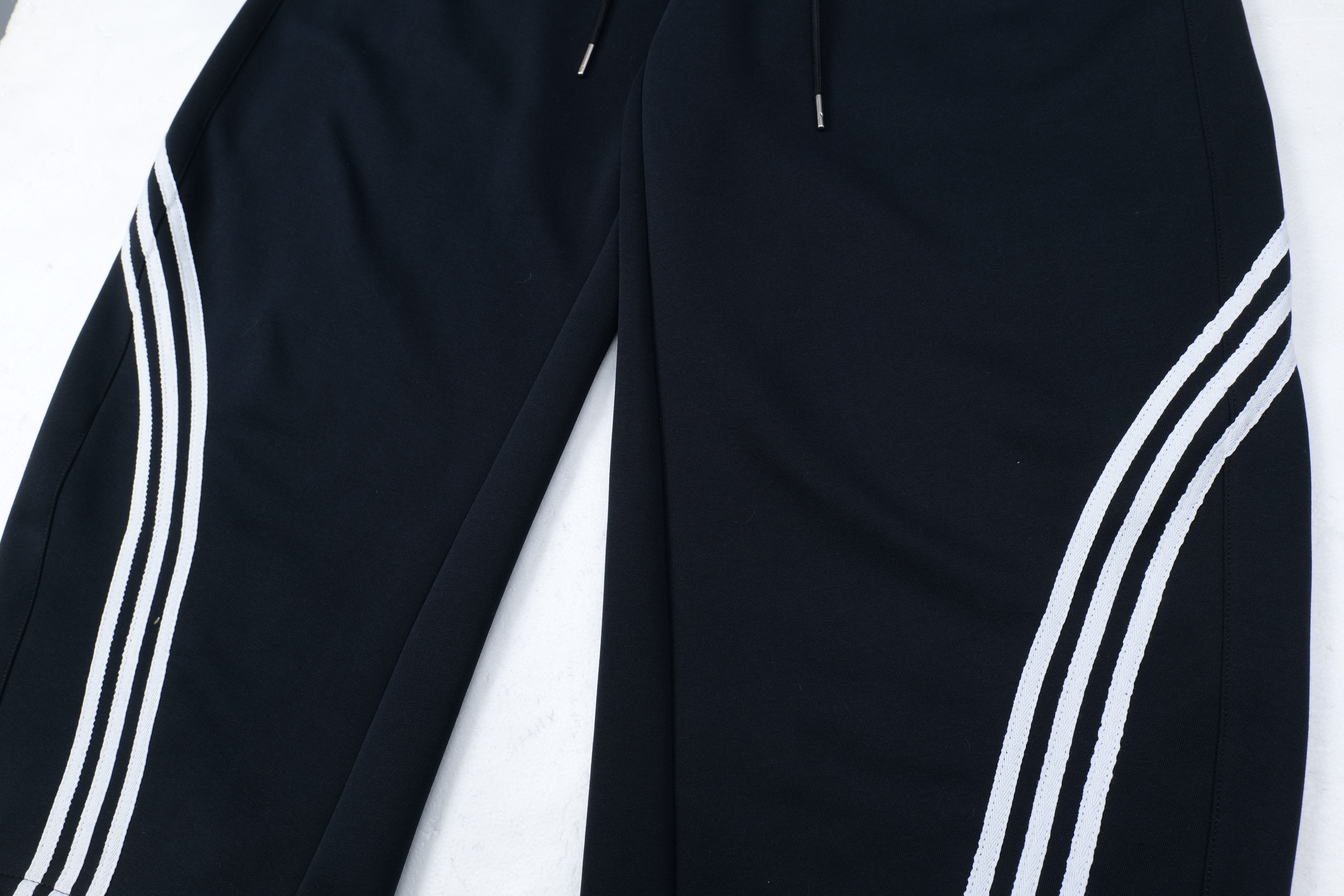 3-6-5.shop Curved Stripe Wide-Leg Track Pants