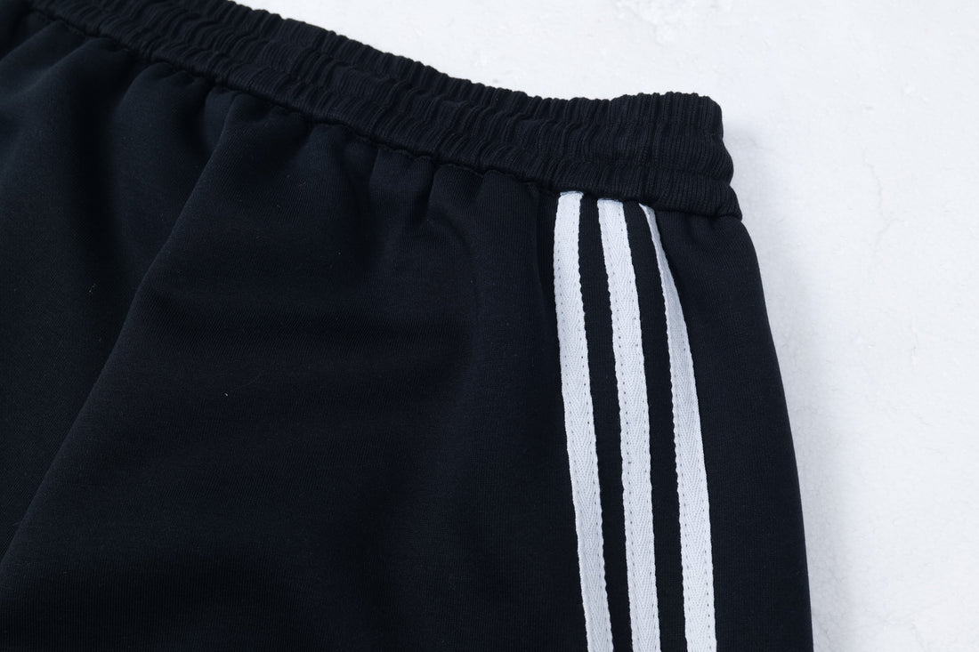 3-6-5.shop Curved Stripe Wide-Leg Track Pants