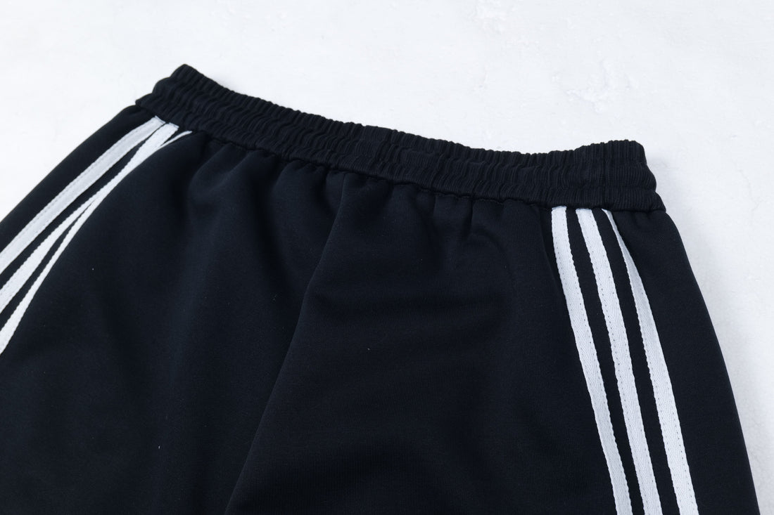 3-6-5.shop Curved Stripe Wide-Leg Track Pants