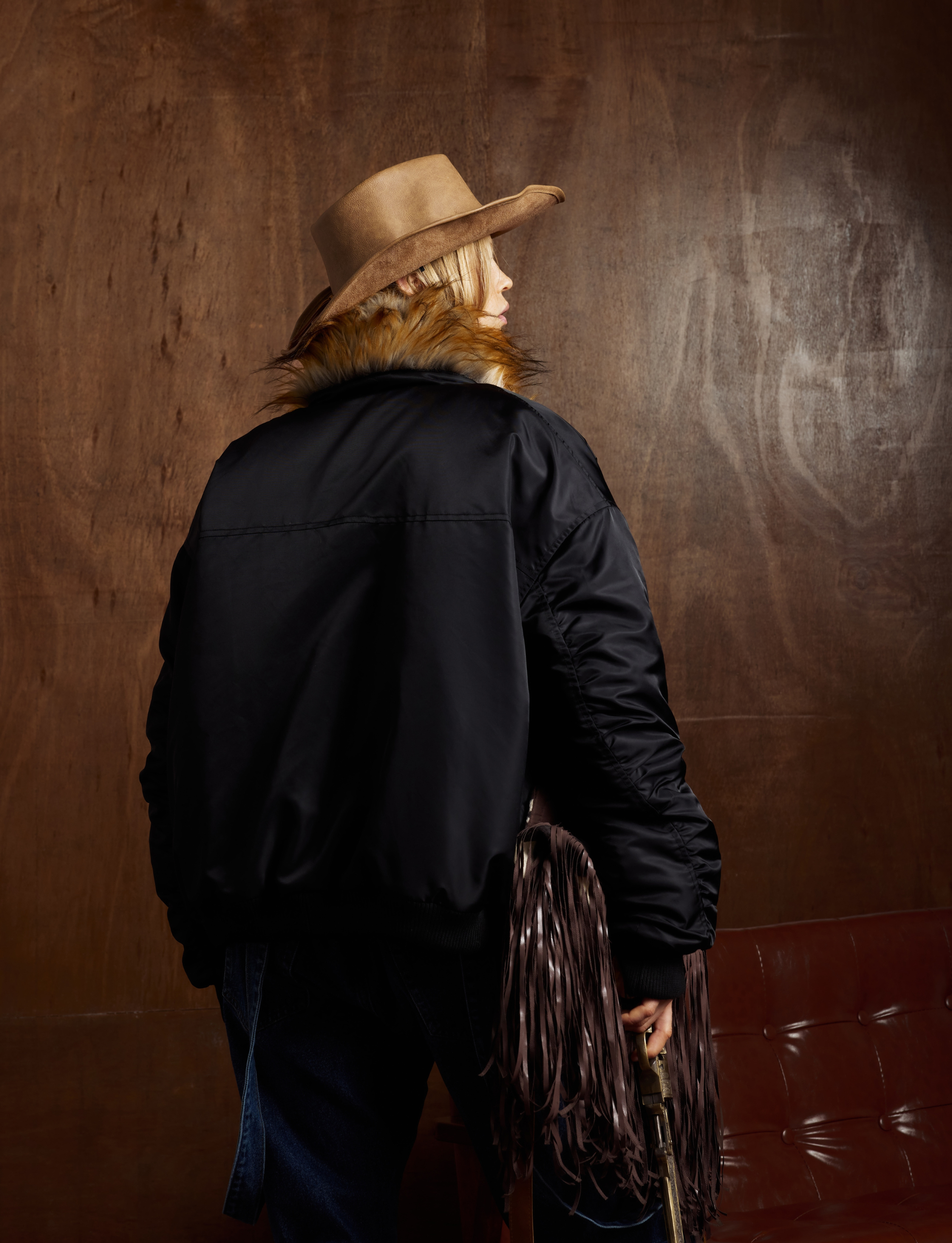 3-6-5.shop Faux-Fur Lined Bomber Jacket