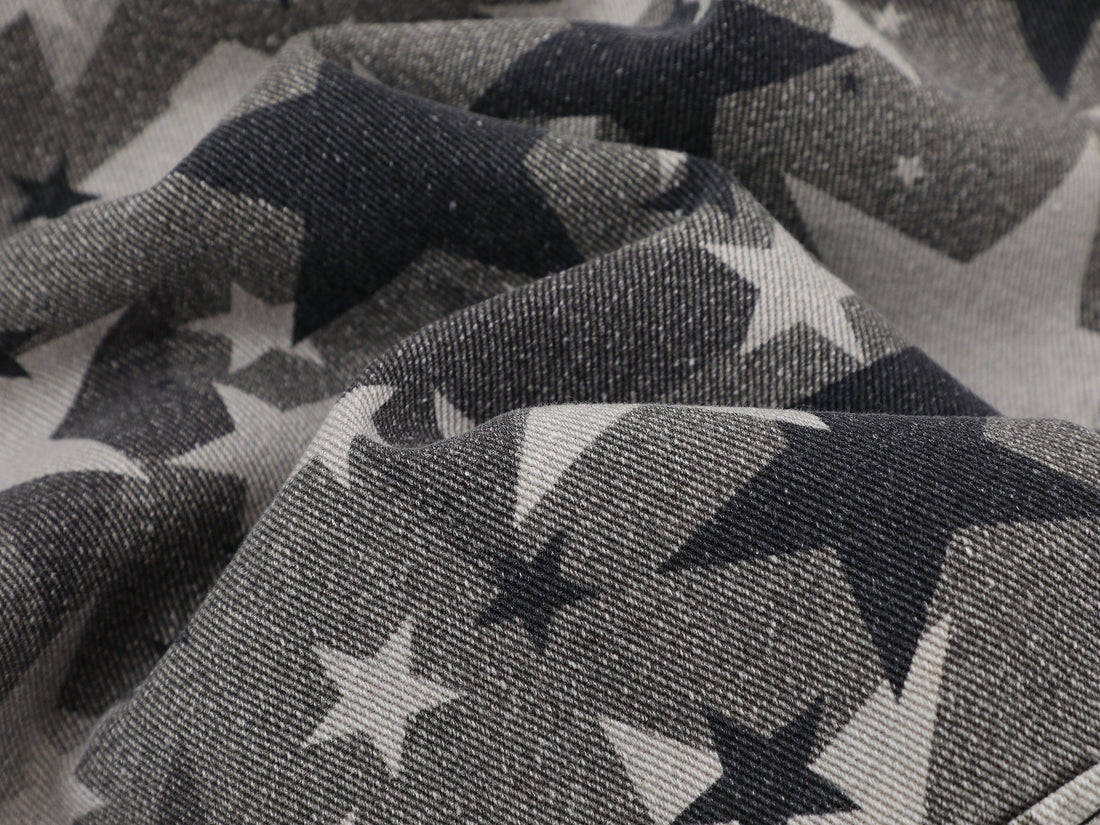 3-6-5.shop Star Pattern Denim Jacket