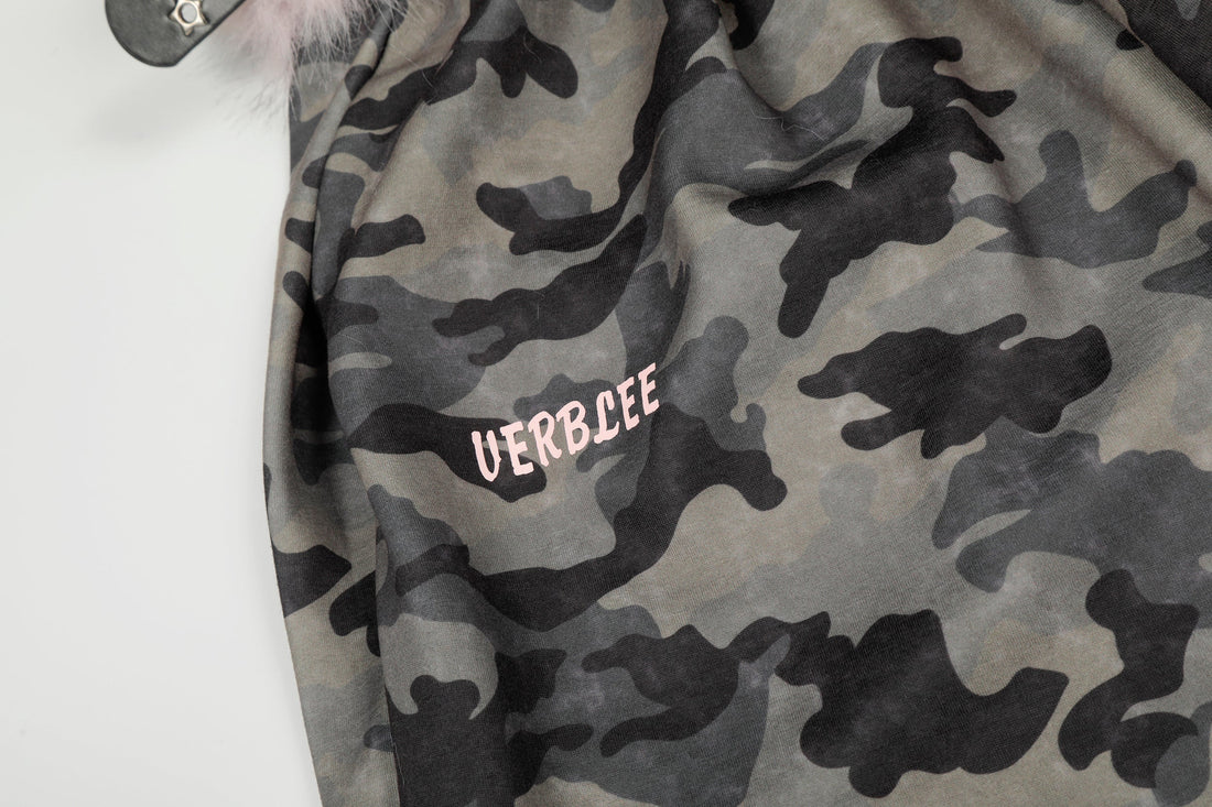 3-6-5.shop Camo Faux Fur Trim Pants