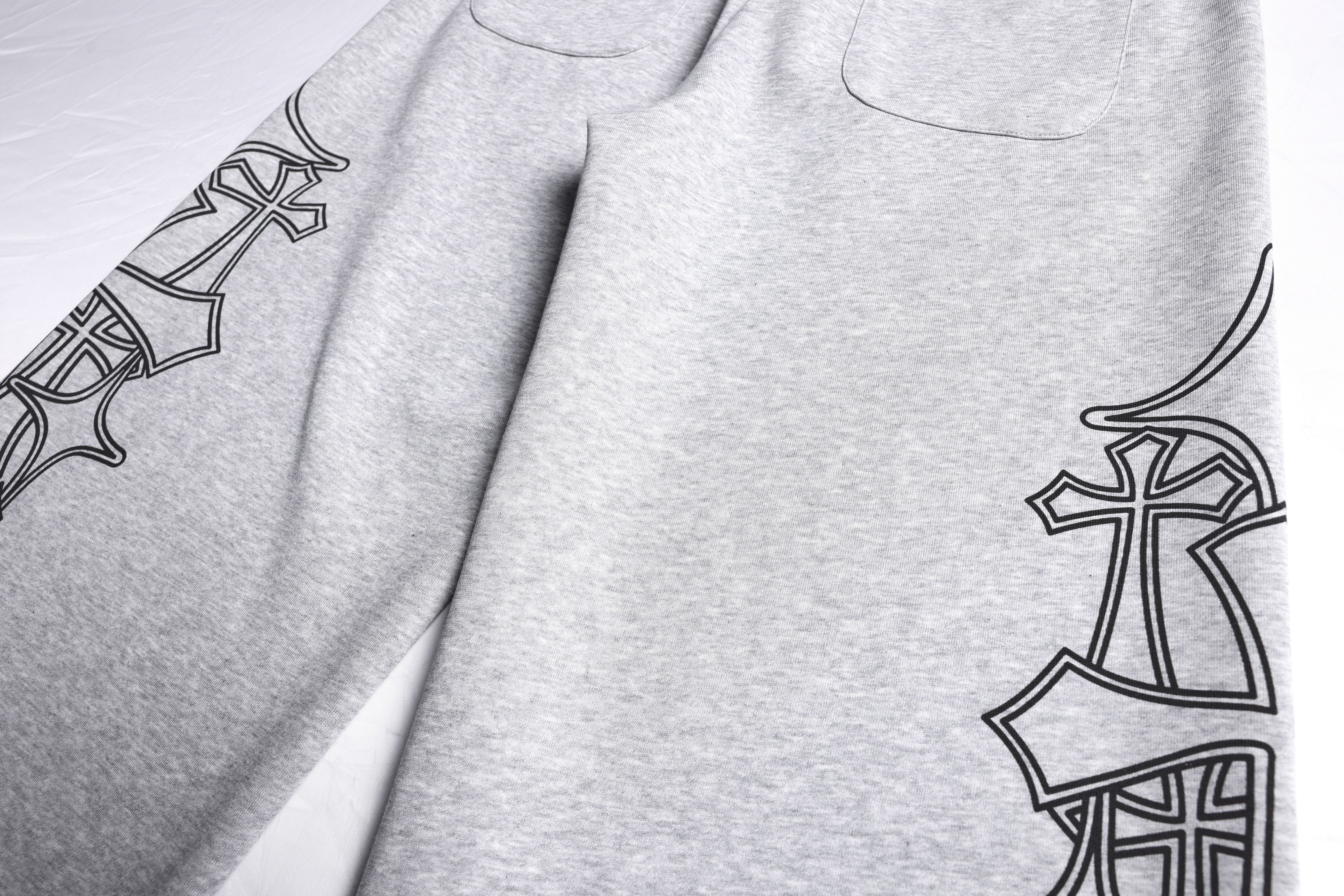 3-6-5.shop Gothic Outline Wide-Leg Sweatpants