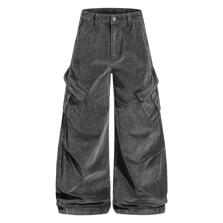 3-6-5.shop Washed Cargo Barrel Pants