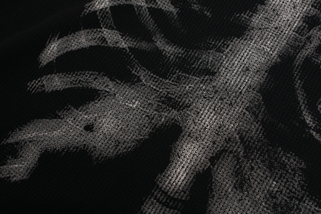 3-6-5.shop Skeleton Print Long Sleeve Tee