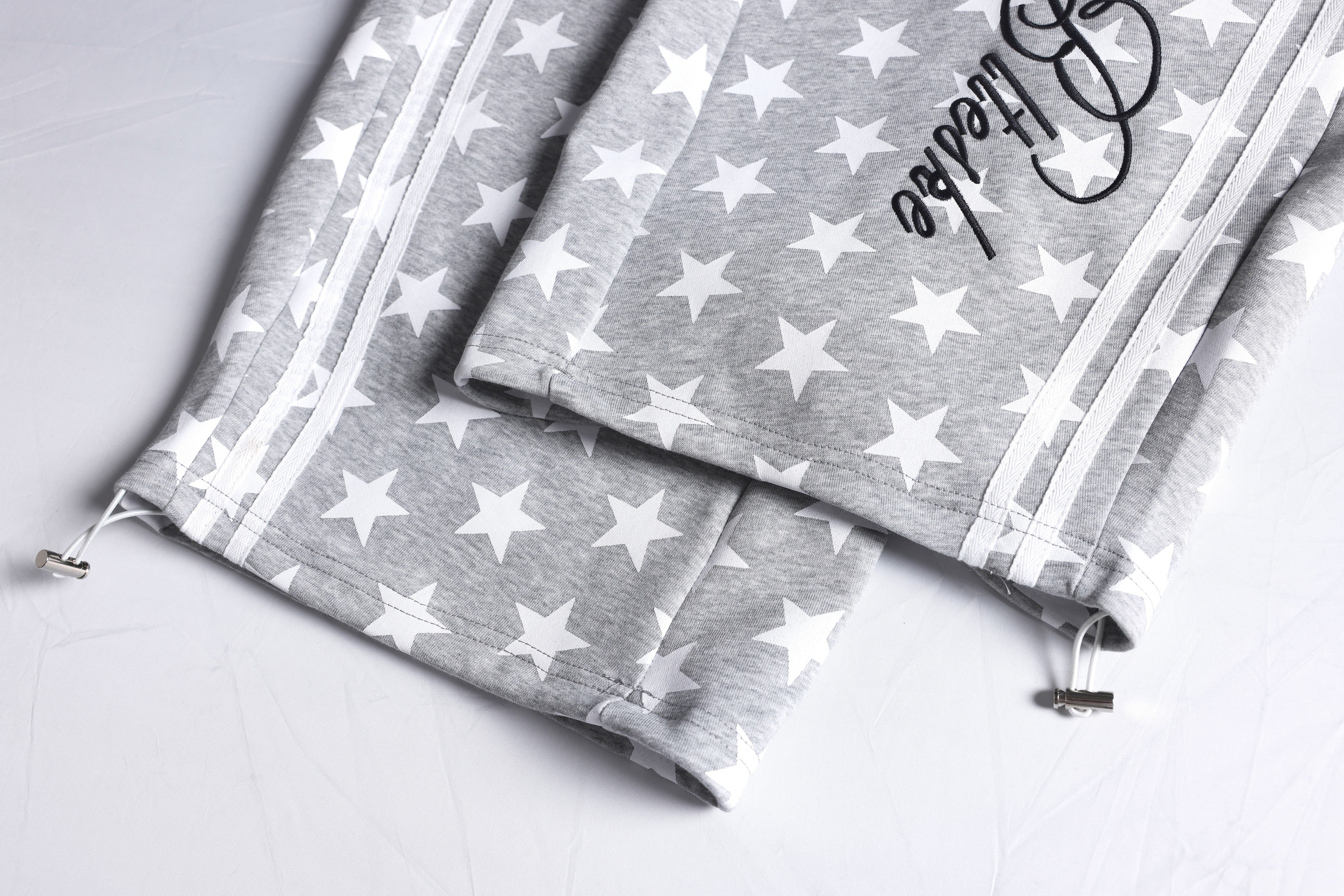 3-6-5.shop Star Print Wide-Leg Sweatpants