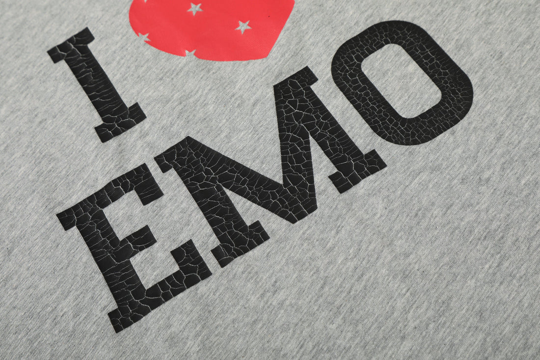 3-6-5.shop “I ♥ EMO” Raglan Long Sleeve Tee