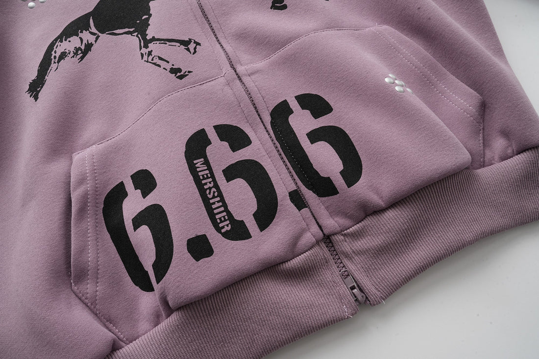 3-6-5.shop Graphic Zip Hoodie