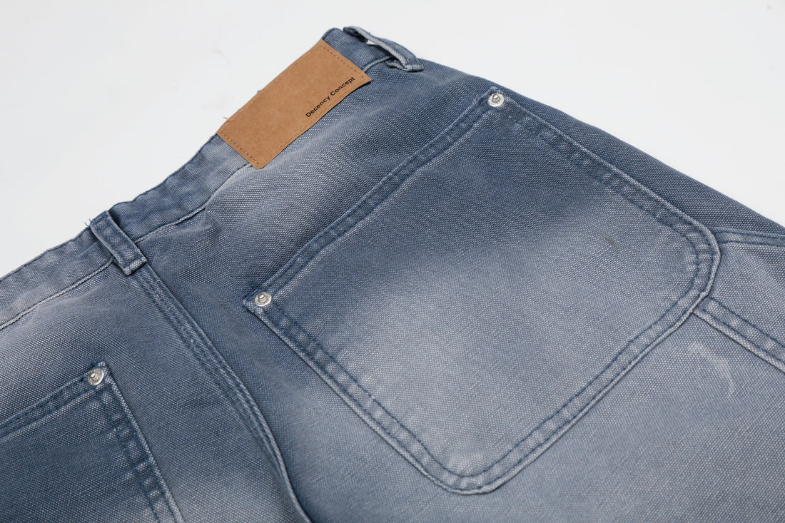 3-6-5.shop Washed Wrinkle Effect Denim Jeans