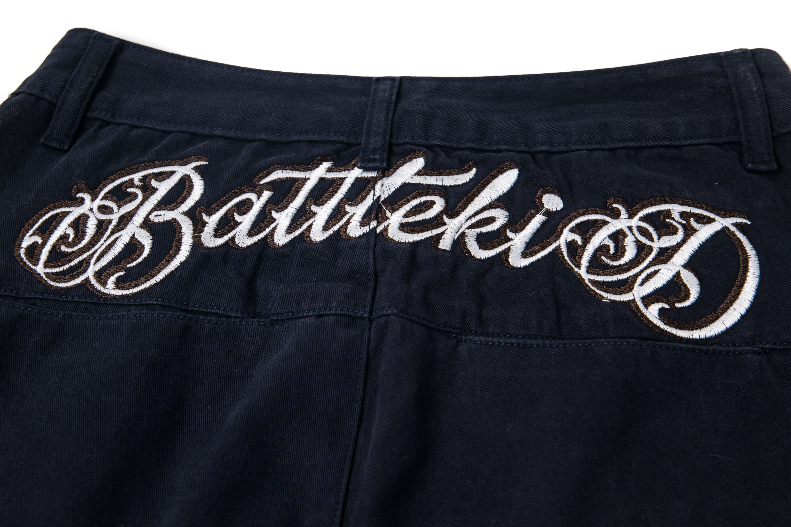 3-6-5.shop Cross Embroidered Cargo Pants