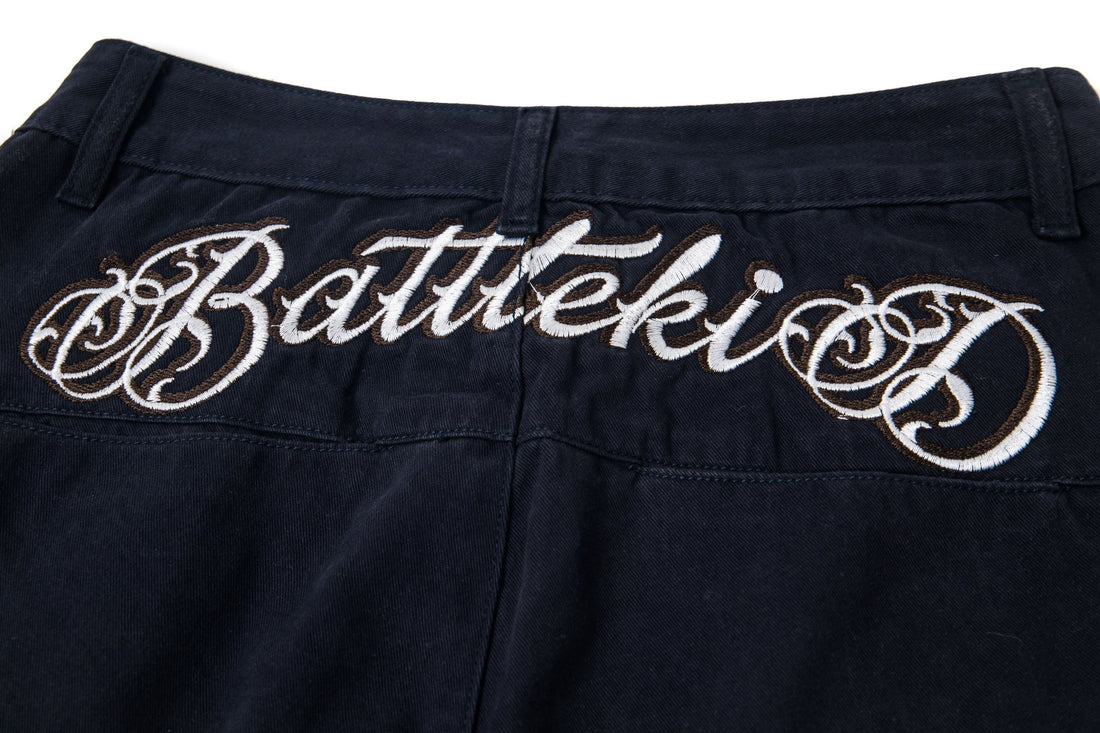 3-6-5.shop Cross Embroidered Cargo Pants