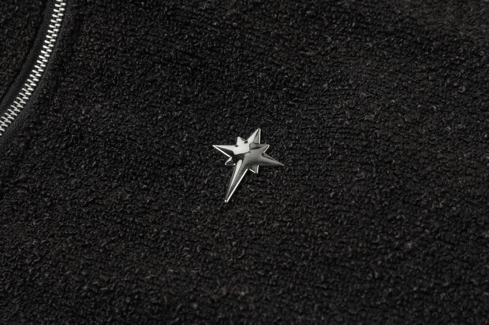 3-6-5.shop Textured Star Bomber Jacket