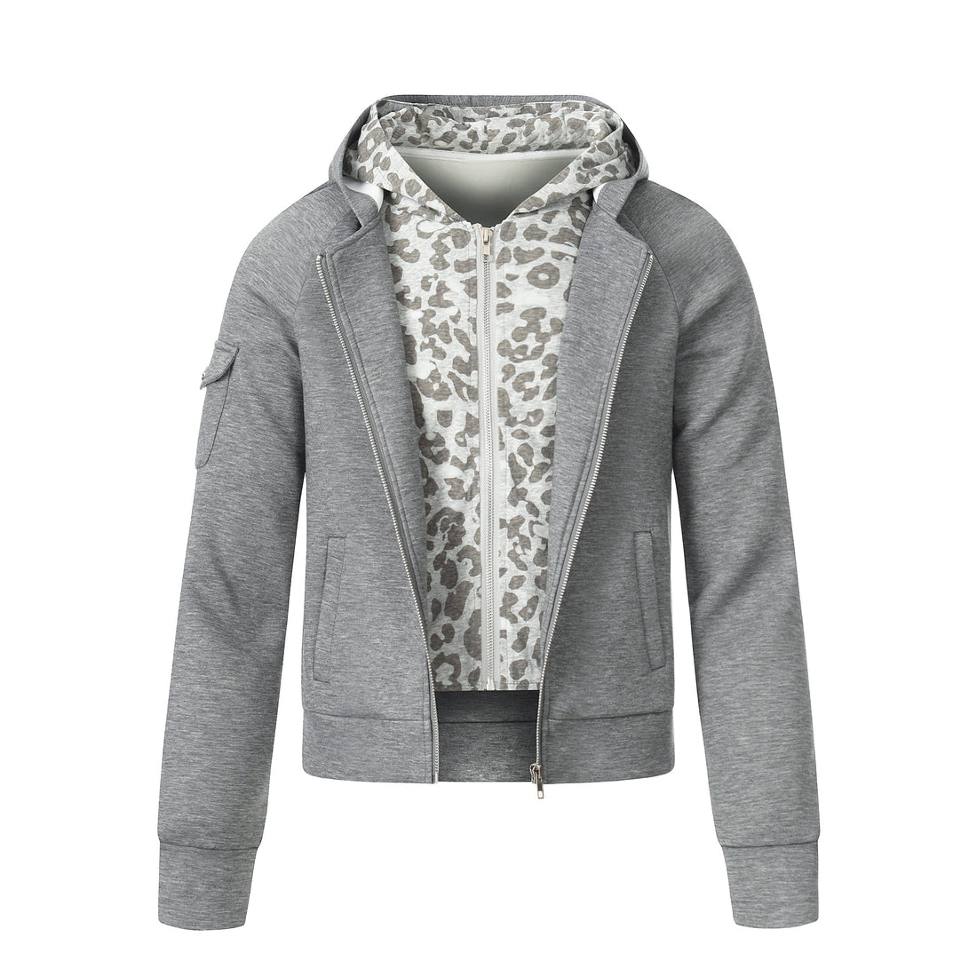 3-6-5.shop Layered Zip-Up Hoodie