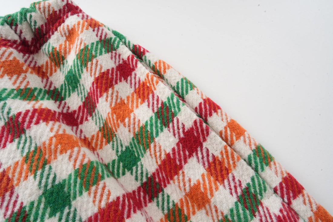 3-6-5.shop Vintage Plaid Wide-Leg Pants