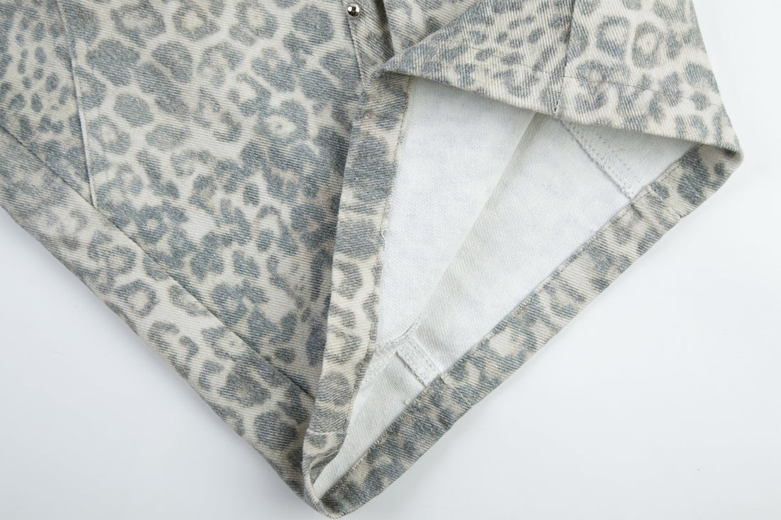 3-6-5.shop Leopard Utility Wide-Leg Pants