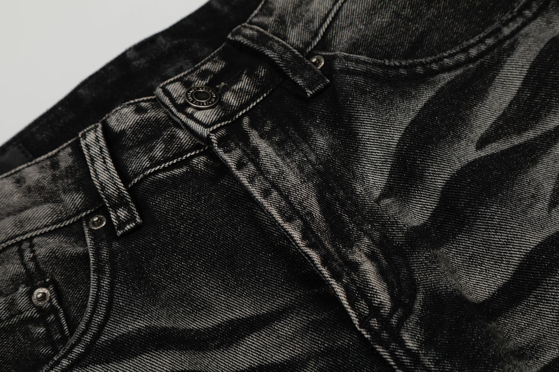 3-6-5.shop Washed Athletic Blend Denim Pants