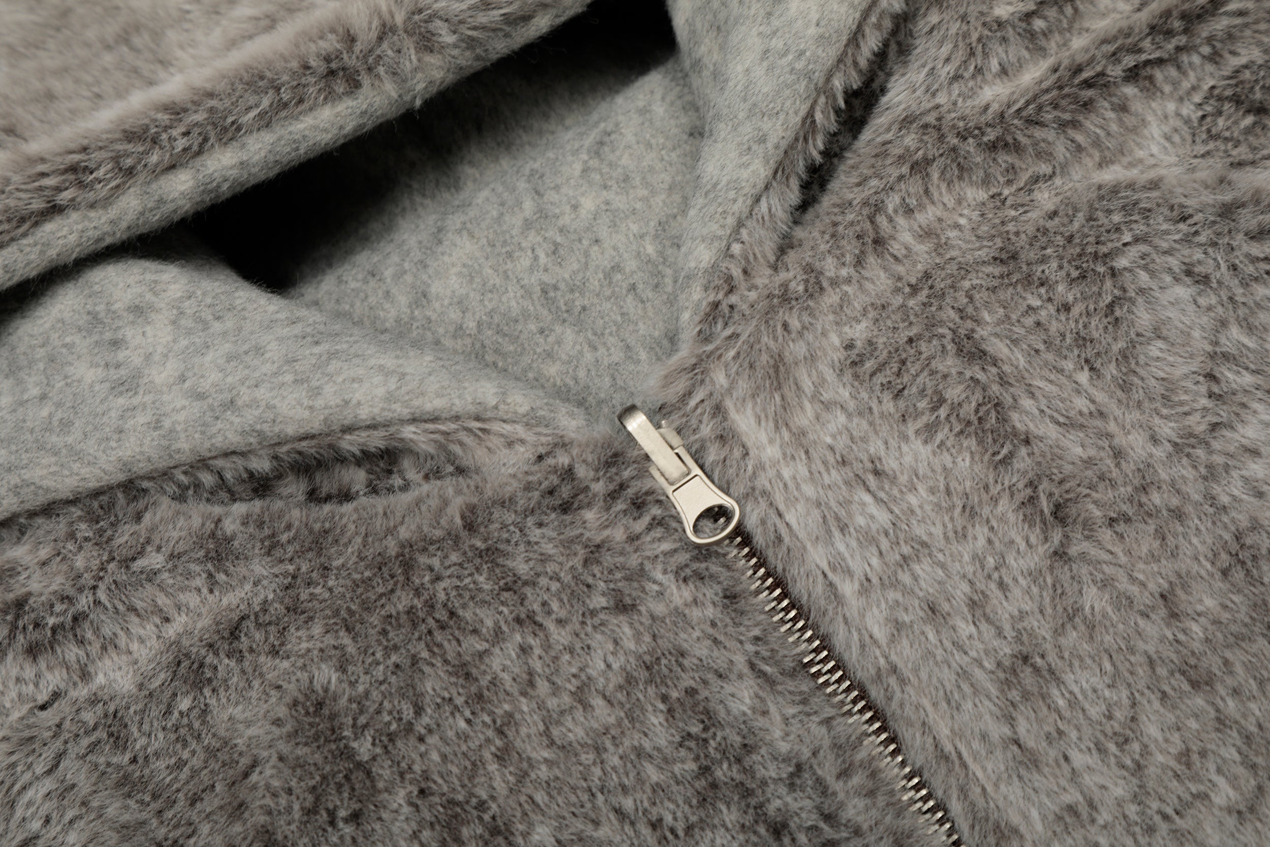 3-6-5.shop Wool Blend Fleece Hooded Bomber Jacket