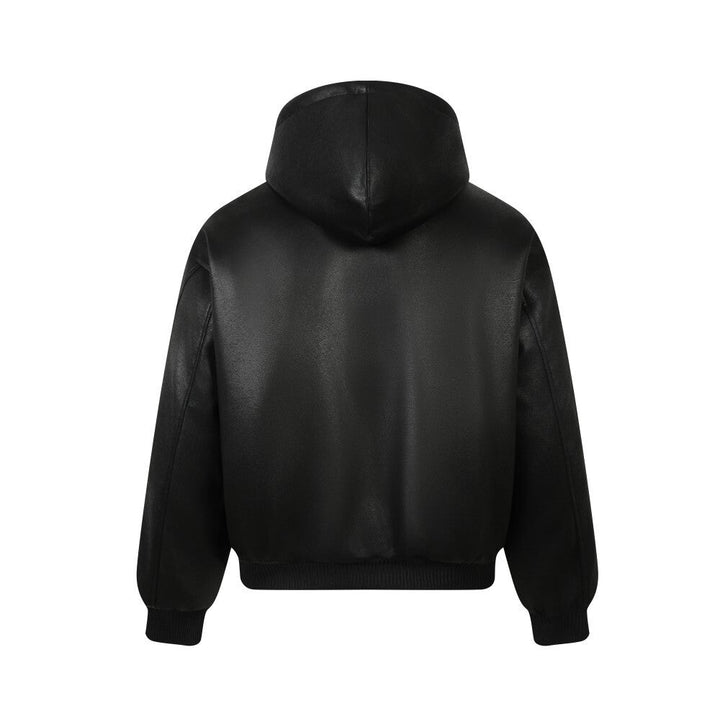 3-6-5.shop Plush-Lined Hooded Bomber Jacket