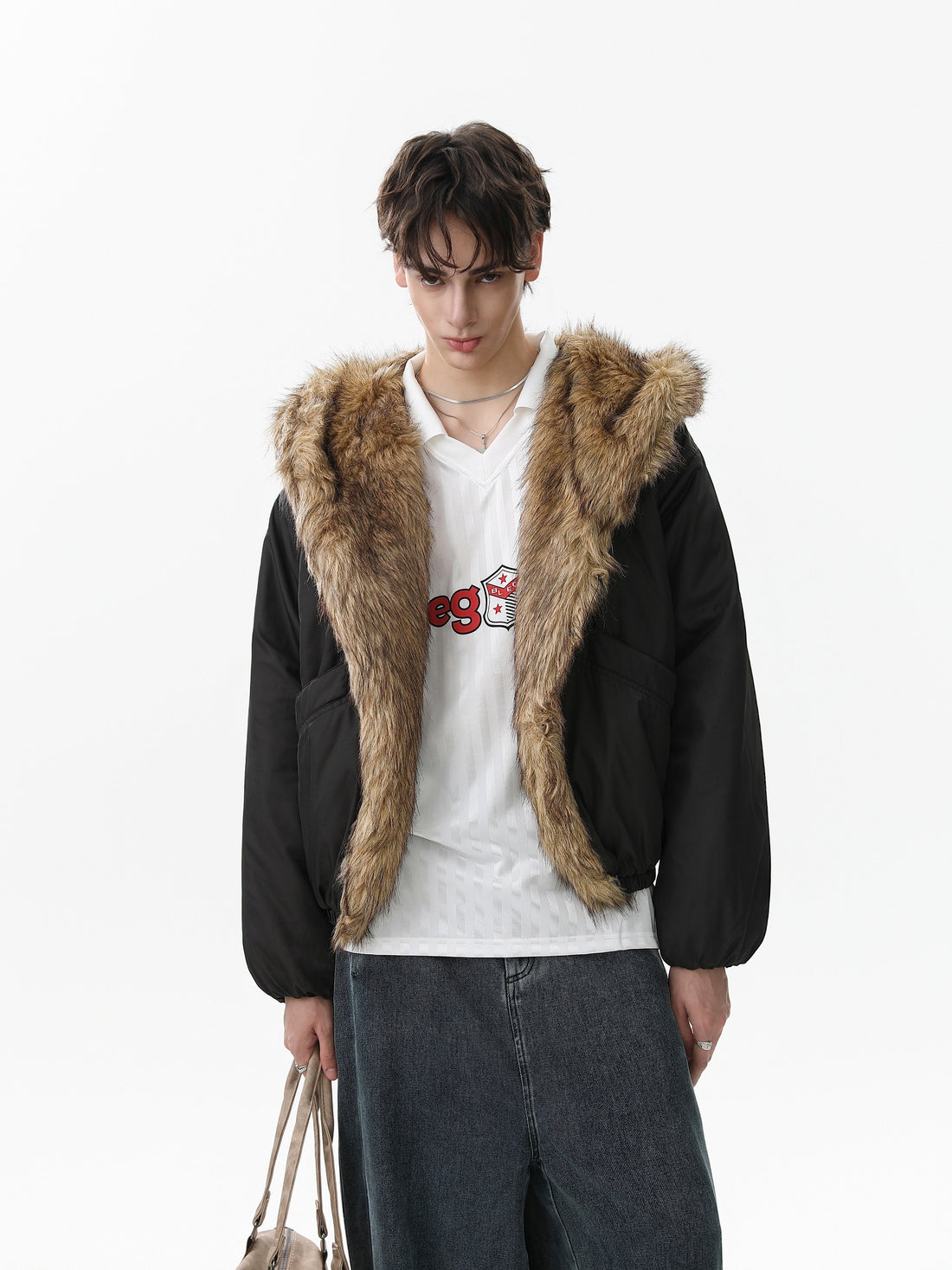 3-6-5.shop Faux Fur Trimmed Puffer Jacket
