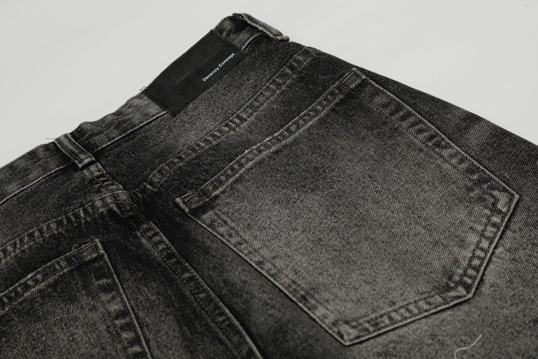 3-6-5.shop Washed Distressed Denim Pants