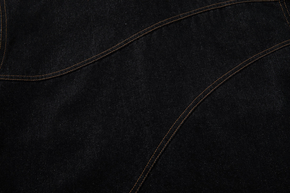 3-6-5.shop Curved Seam Denim Jacket