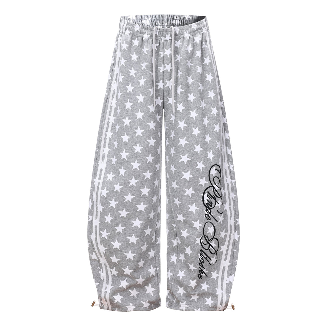 3-6-5.shop Star Print Wide-Leg Sweatpants