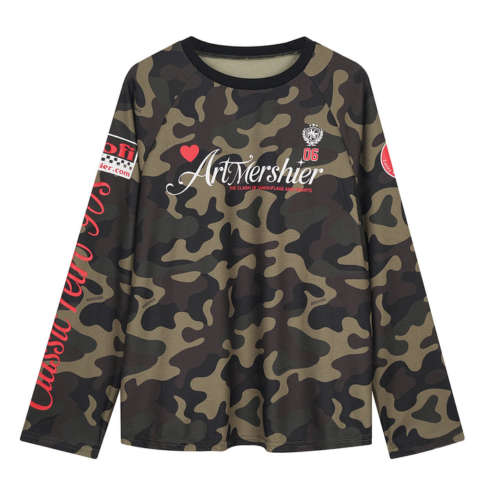 3-6-5.shop Camo Graphic Long Sleeve Jersey