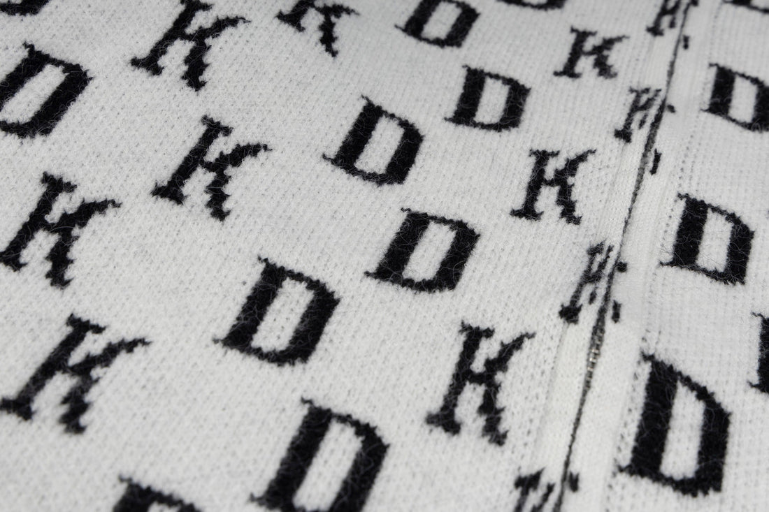 3-6-5.shop DK Allover Knit Zip Hoodie