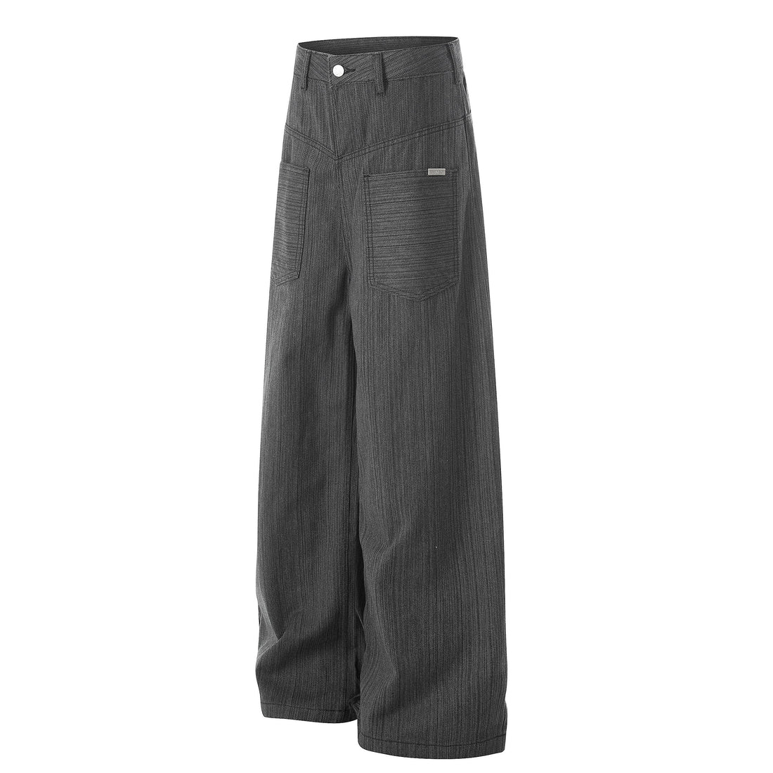 3-6-5.shop Textured Wide-Leg Utility Pants