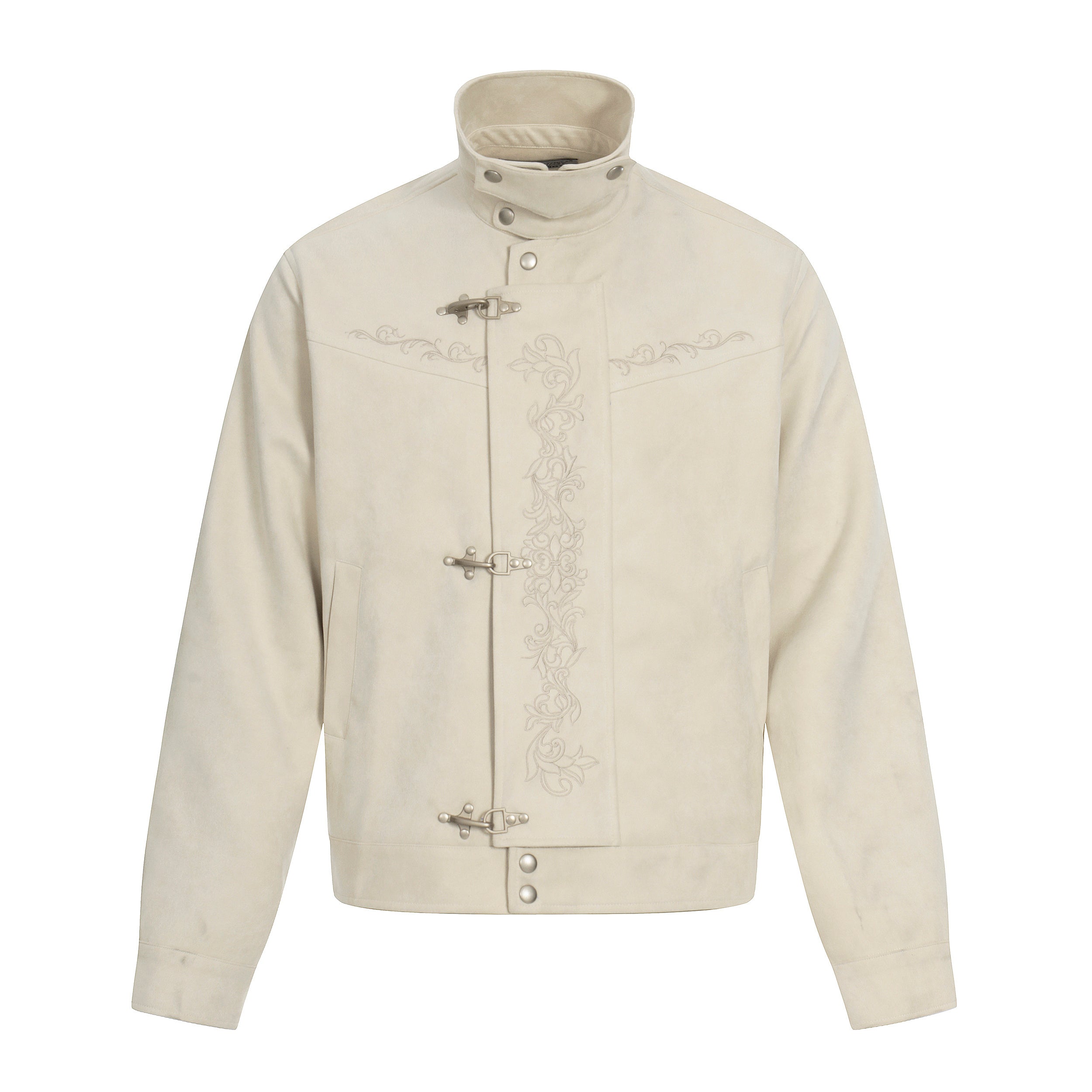 3-6-5.shop Toggle-Closure Embroidered Jacket