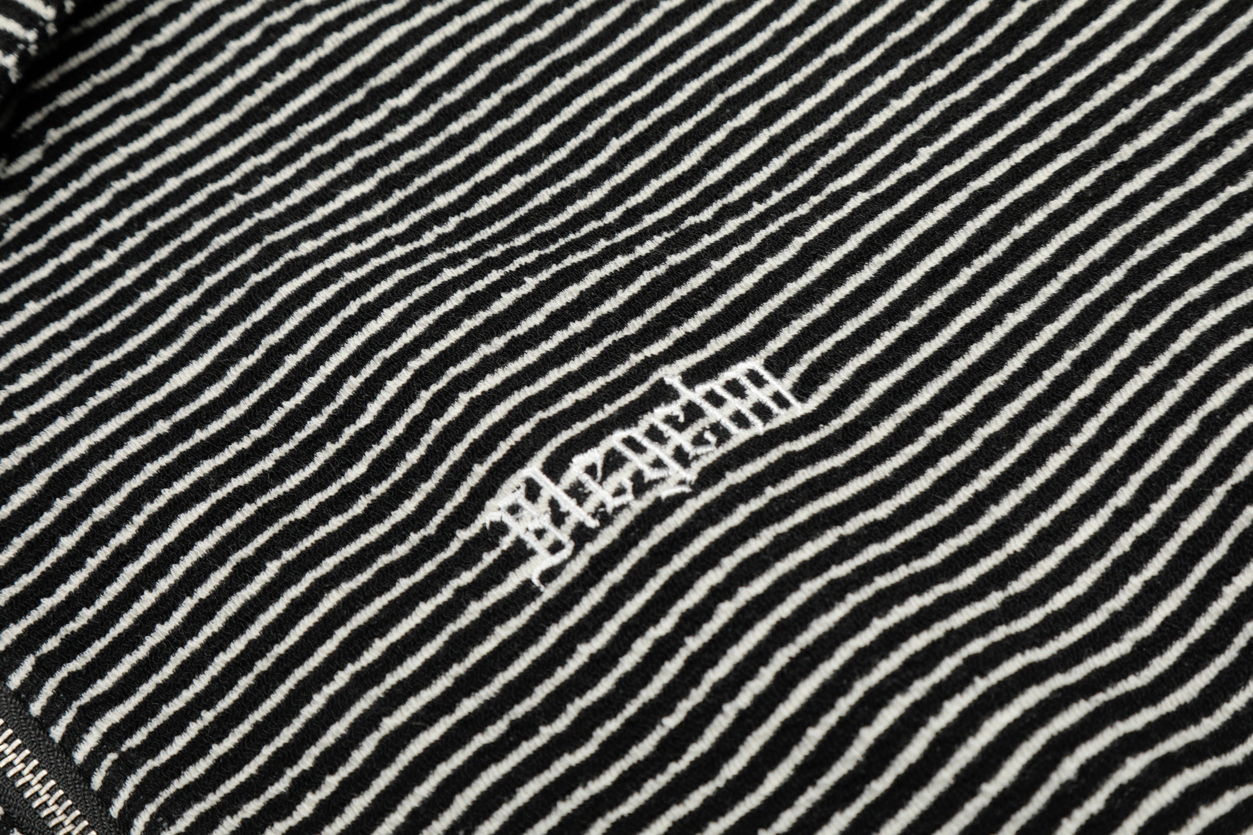 3-6-5.shop Striped Zip Hoodie