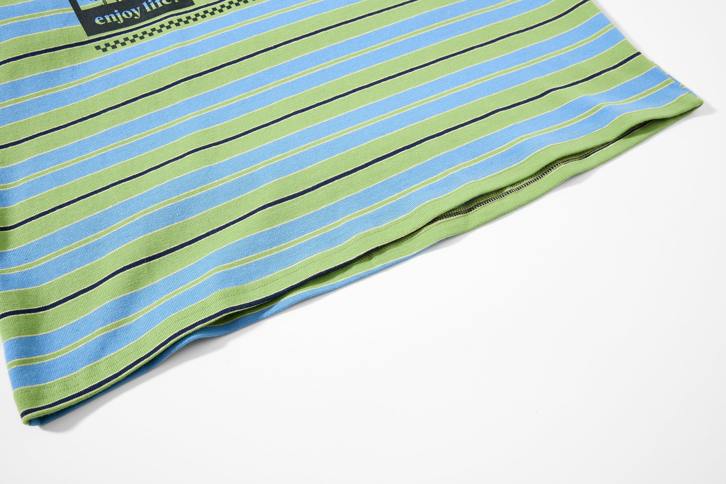 3-6-5.shop Striped Graphic Layered Polo