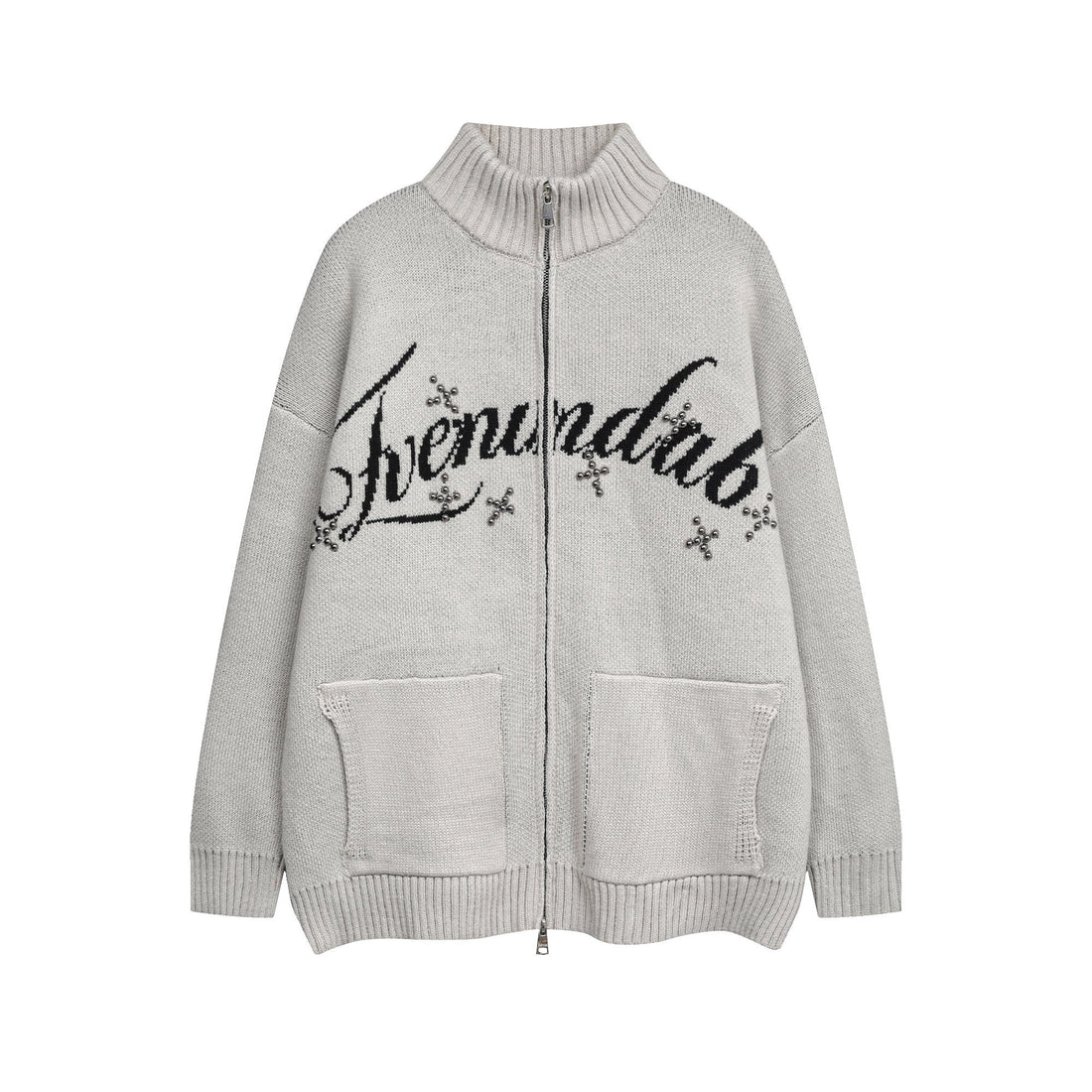 3-6-5.shop Eye Vision Knit Zip Cardigan