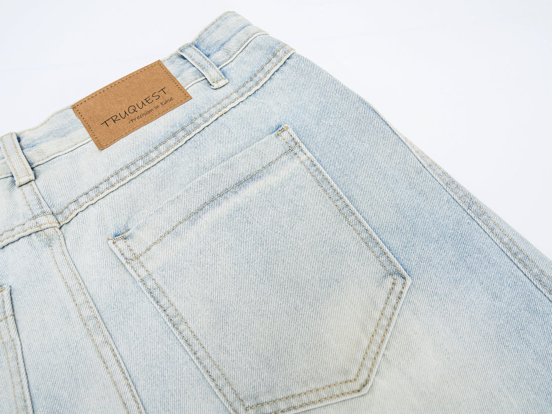 3-6-5.shop Vintage Wide-Leg Washed Jeans