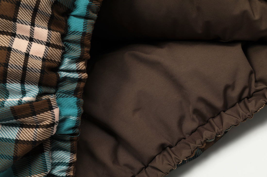 3-6-5.shop Reversible Plaid Puffer Jacket
