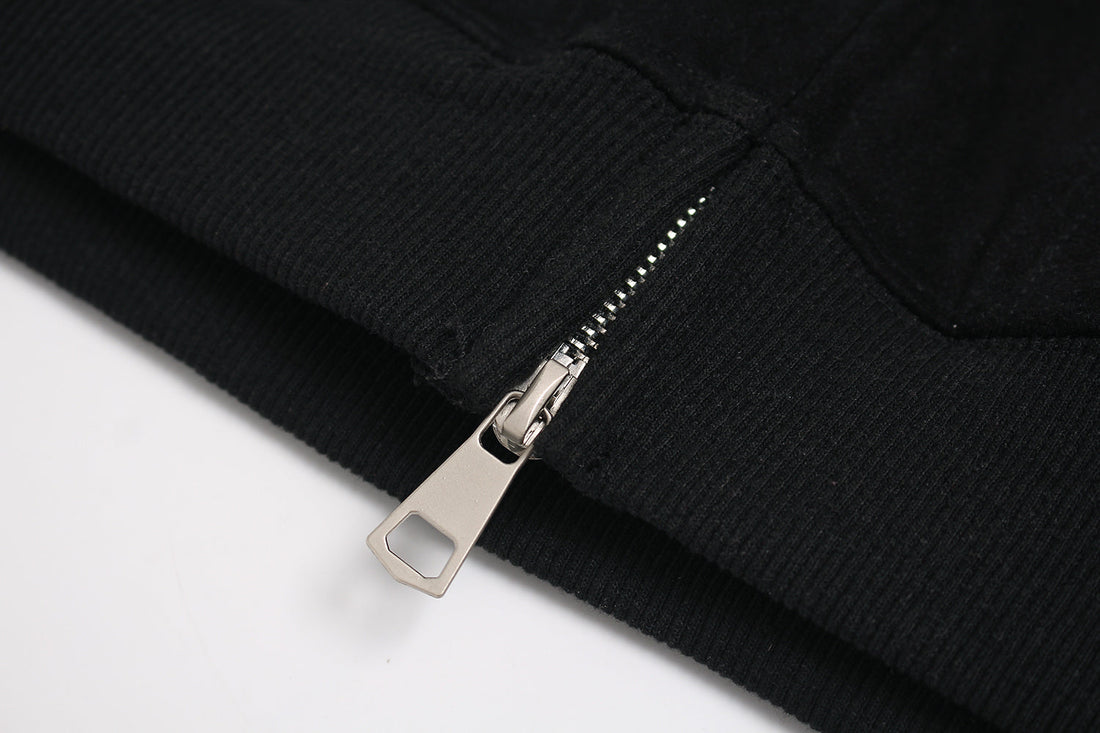 3-6-5.shop “Viewpoint” Suede Track Hoodie